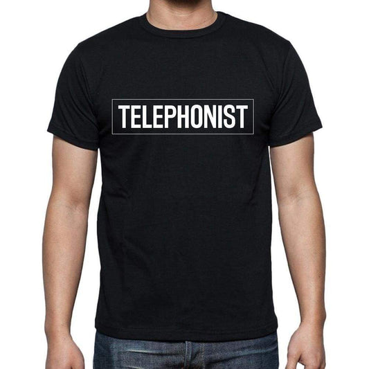Telephonist T Shirt Mens T-Shirt Occupation S Size Black Cotton - T-Shirt