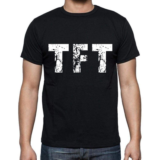 Tft Men T Shirts Short Sleeve T Shirts Men Tee Shirts For Men Cotton Black 3 Letters - Casual