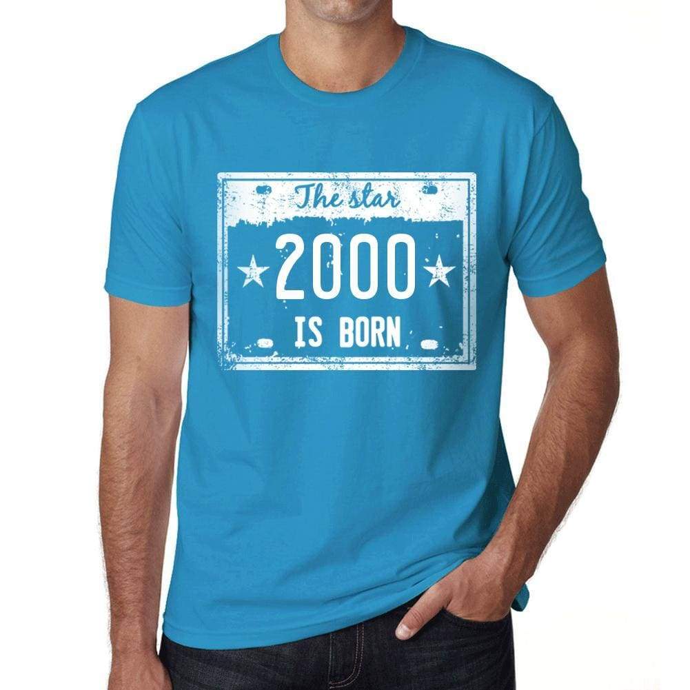 The Star 2000 Is Born Mens T-Shirt Blue Birthday Gift 00455 - Blue / Xs - Casual