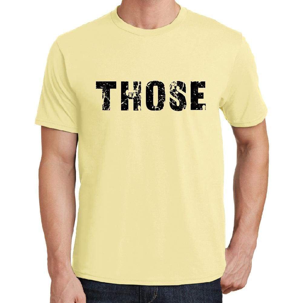 Those Mens Short Sleeve Round Neck T-Shirt 00043 - Yellow / S - Casual