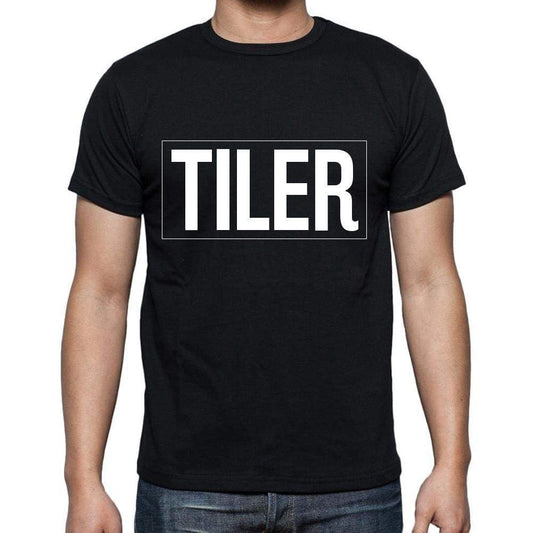 Tiler T Shirt Mens T-Shirt Occupation S Size Black Cotton - T-Shirt