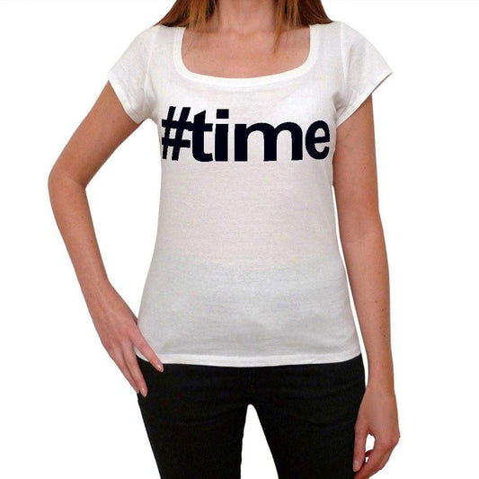 Time Hashtag Womens Short Sleeve Scoop Neck Tee 00075