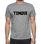 Tongue Grey Mens Short Sleeve Round Neck T-Shirt 00018 - Grey / S - Casual