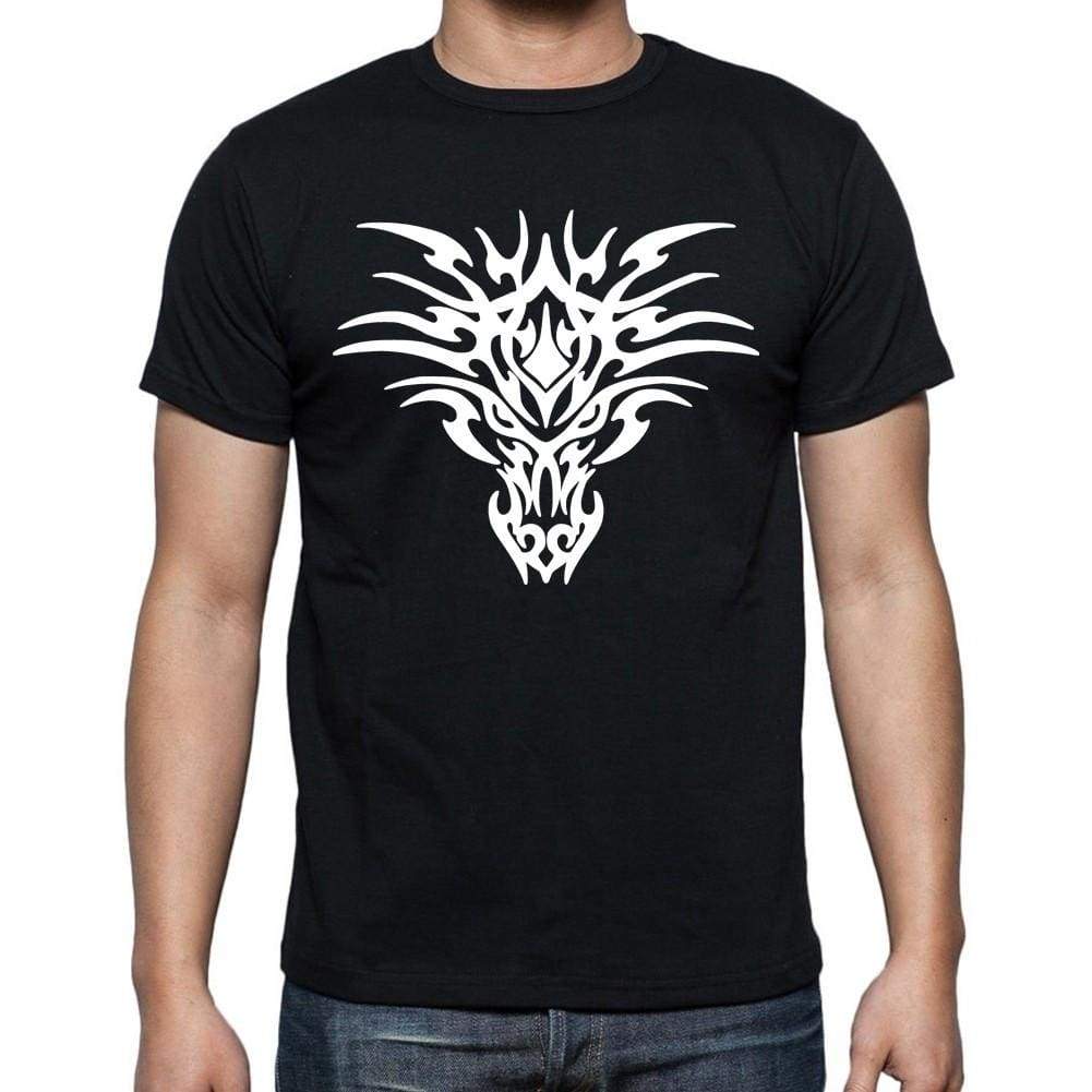Tribal Dragon Face Tattoo Black Gift T Shirt Mens Tee Black 00166