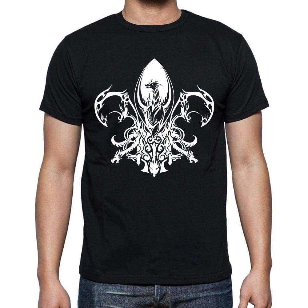 Tribal Fleur De Lis Tattoo Black Gift T Shirt Mens Tee Black 00166