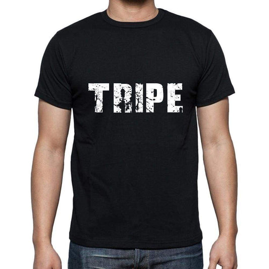Tripe Mens Short Sleeve Round Neck T-Shirt 5 Letters Black Word 00006 - Casual