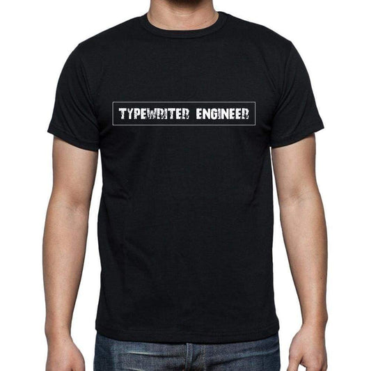 Typewriter Engineer T Shirt Mens T-Shirt Occupation S Size Black Cotton - T-Shirt