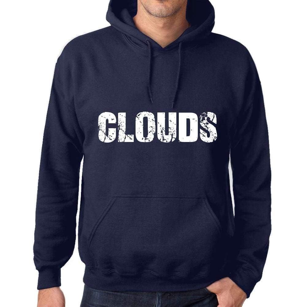 Unisex Printed Graphic Cotton Hoodie Popular Words Clouds French Navy - French Navy / Xs / Cotton - Hoodies