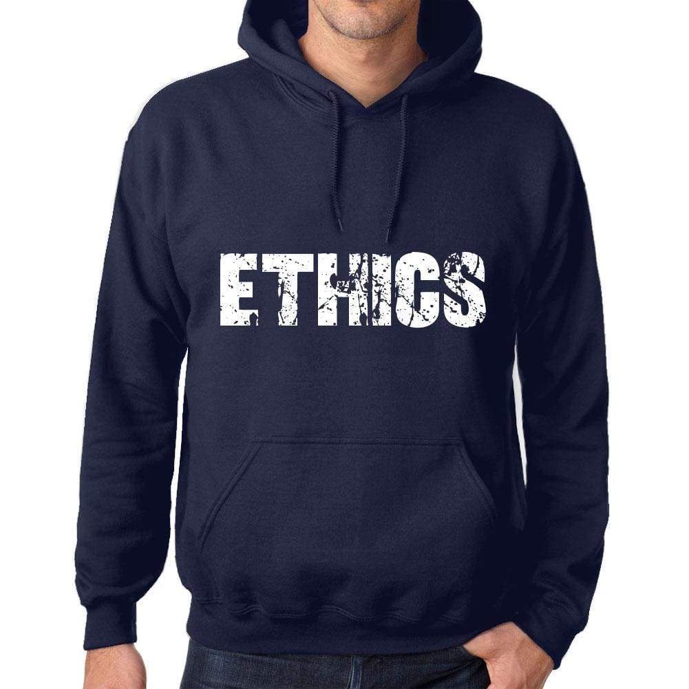 Unisex Printed Graphic Cotton Hoodie Popular Words Ethics French Navy - French Navy / Xs / Cotton - Hoodies