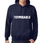 Unisex Printed Graphic Cotton Hoodie Popular Words Formidable French Navy - French Navy / Xs / Cotton - Hoodies