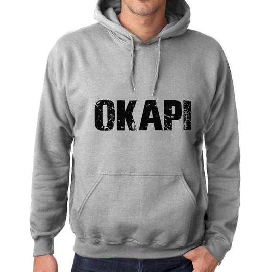 Unisex Printed Graphic Cotton Hoodie Popular Words Okapi Grey Marl - Grey Marl / Xs / Cotton - Hoodies