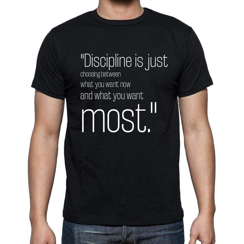 Unknown Author Quote T Shirts Discipline Is Just Choo T Shirts Men Black - Casual