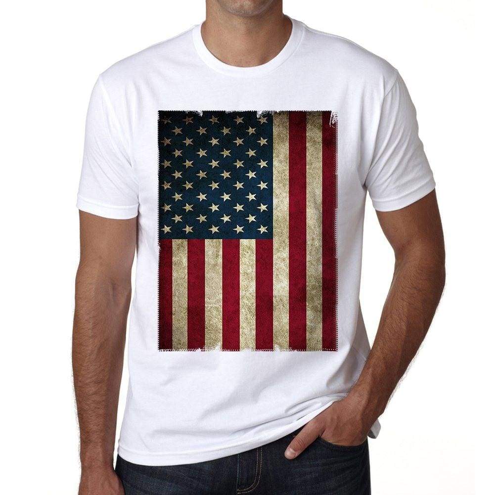 Usa 1 Mens Short Sleeve Round Neck T-Shirt