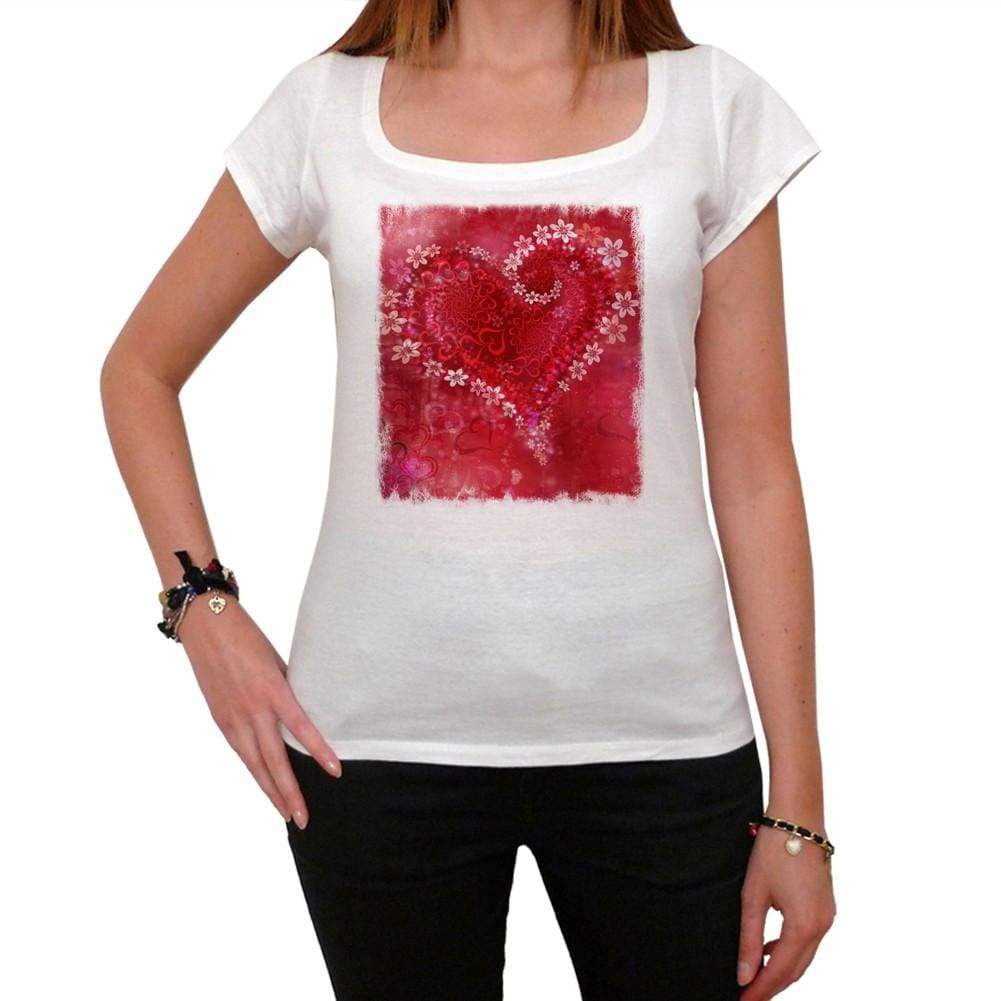 Valentines Day Flowers Tshirt White Womens T-Shirt 00157