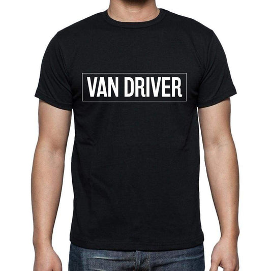 Van Driver T Shirt Mens T-Shirt Occupation S Size Black Cotton - T-Shirt