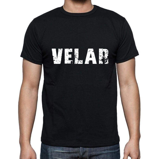 Velar Mens Short Sleeve Round Neck T-Shirt 5 Letters Black Word 00006 - Casual