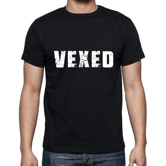 Vexed Mens Short Sleeve Round Neck T-Shirt 5 Letters Black Word 00006 - Casual