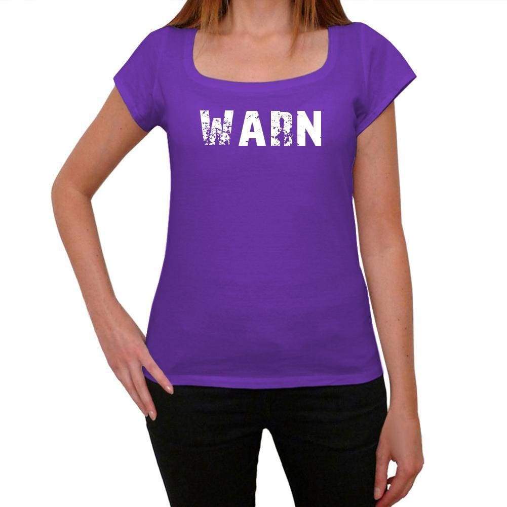 Warn Purple Womens Short Sleeve Round Neck T-Shirt 00041 - Purple / Xs - Casual