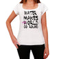 Water World Goes Arround Womens Short Sleeve Round White T-Shirt 00083 - White / Xs - Casual