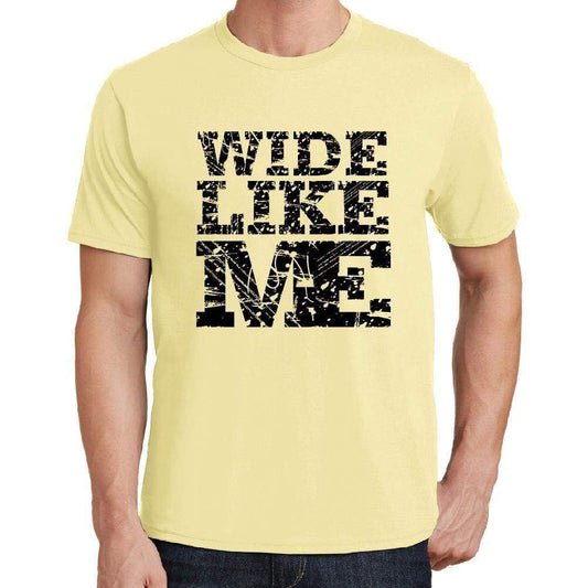 Wide Like Me Yellow Mens Short Sleeve Round Neck T-Shirt 00294 - Yellow / S - Casual