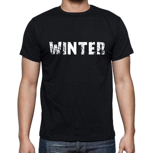 Winter Mens Short Sleeve Round Neck T-Shirt - Casual