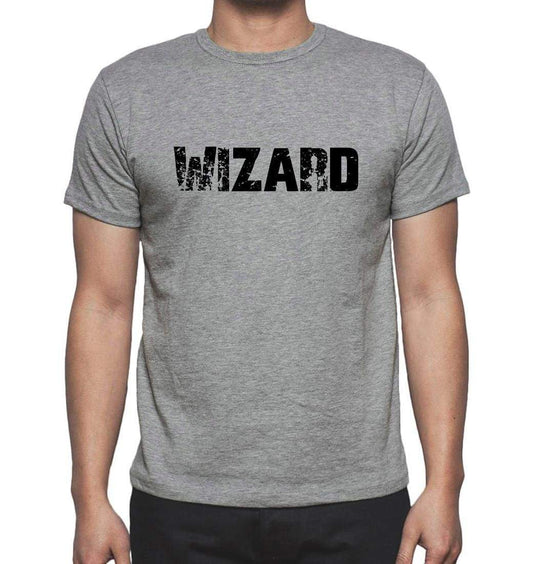 Wizard Grey Mens Short Sleeve Round Neck T-Shirt 00018 - Grey / S - Casual