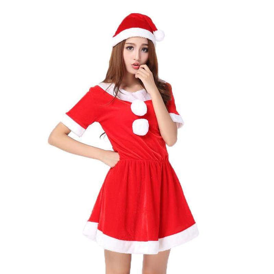 Women Cosplay Girls Xmas Outfit Fancy Party Sexy Masquerade Mini Christmas Skirt