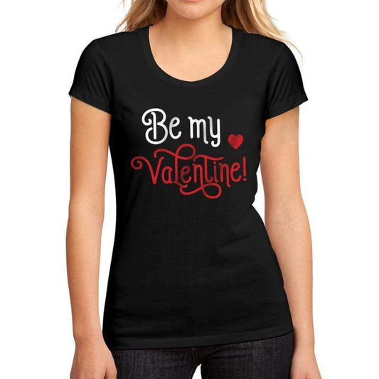 Womens Graphic T-Shirt Be My Valentine Deep Black - Deep Black / S / Cotton - T-Shirt