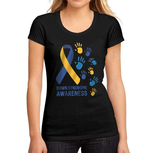 Womens Graphic T-Shirt Down Syndrome Awareness Deep Black - Deep Black / S / Cotton - T-Shirt