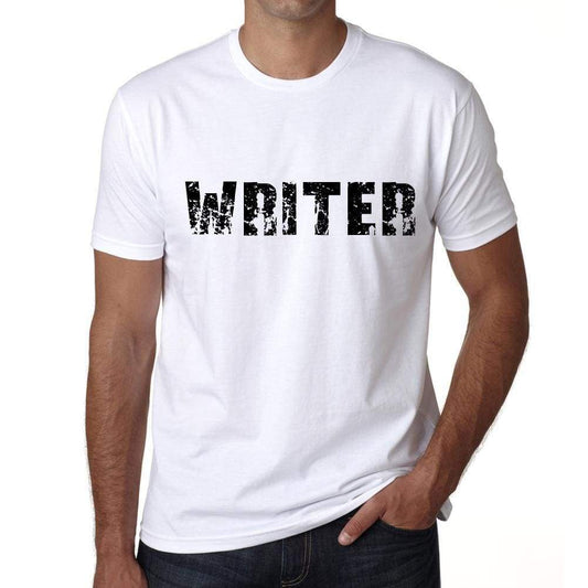 Writer Mens T Shirt White Birthday Gift 00552 - White / Xs - Casual
