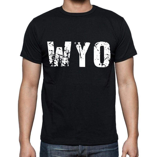 Wyo Men T Shirts Short Sleeve T Shirts Men Tee Shirts For Men Cotton Black 3 Letters - Casual