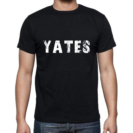 yates Men's Short Sleeve Round Neck T-shirt , 5 letters Black , word 00006 - Ultrabasic